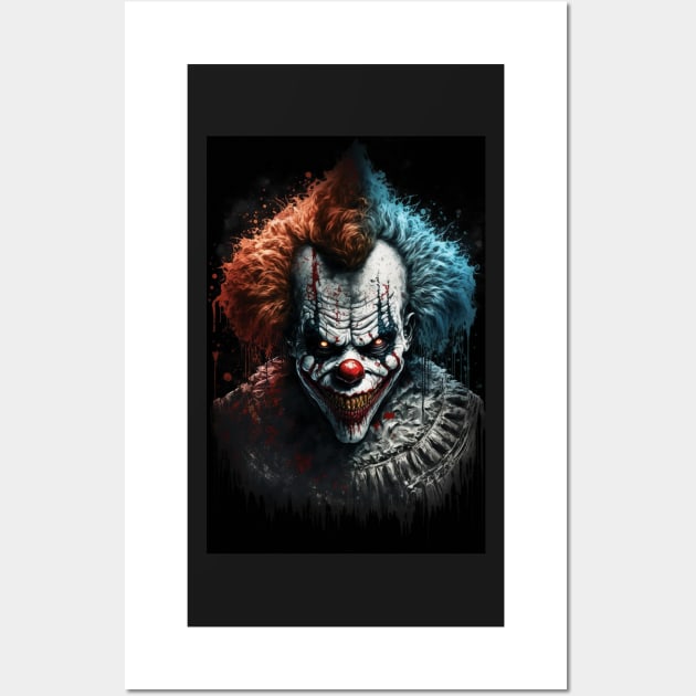 The Clown That Lurks in the Shadows: Part 3 of 4 Wall Art by PixelProphets